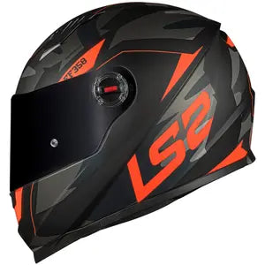 Capacete LS2 FF358 Tank - Preto/Laranja Camuflado Fosco