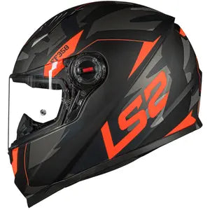 Capacete LS2 FF358 Tank - Preto/Laranja Camuflado Fosco