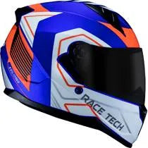 Capacete Race Tech Sector Exilio - Azul/Laranja Fosco