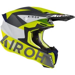 Capacete Airoh Twist 2.0 Lift Amarelo/Azul Fosco