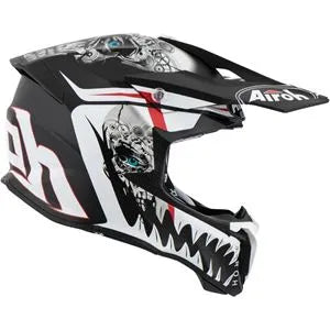 Capacete Airoh Twist 2.0 Mask Preto/Branco Fosco