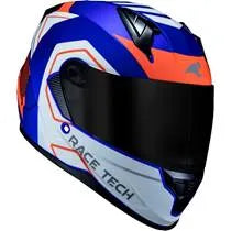 Capacete Race Tech Sector Exilio - Azul/Laranja Fosco