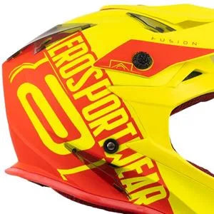 Capacete ASW Fusion Sawn - Amarelo Fluor/Vermelho