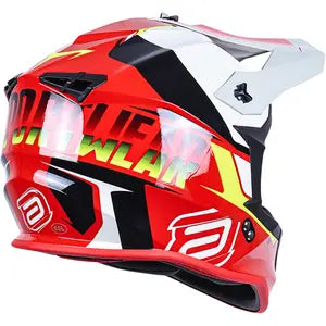 Capacete ASW R3 Evade - Vermelho/Preto/Cinza/Amarelo