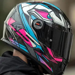 Capacete LS2 FF358 Xdron - Branco/Rosa/Azul Cyan