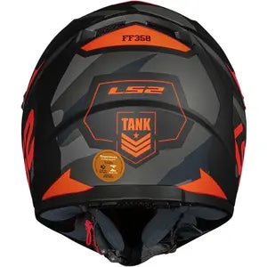 Capacete LS2 FF358 Tank - Preto/Laranja Camuflado Fosco