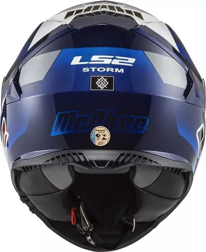 LS2 FF800 STORM JOHN MCPHEE AZUL LEVE BICOMPOSTO COR Azul/branco